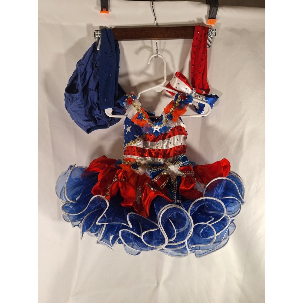 Sparkling Red, White & Blue Star Ruffle Tutu Dress - Girls